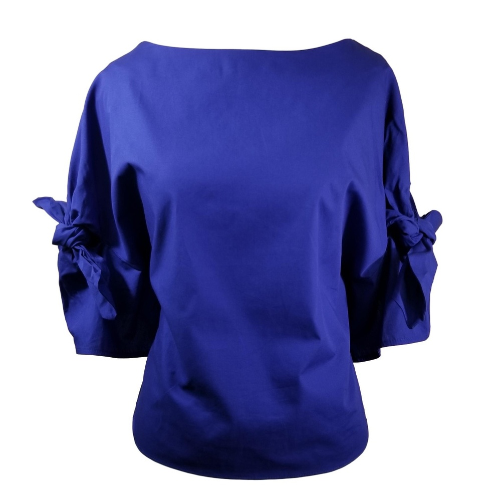 🌹Topshop Royal Blue Tie Sleeve Top🌹